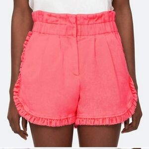 Sea New York Pink Ruffled Jean Shorts